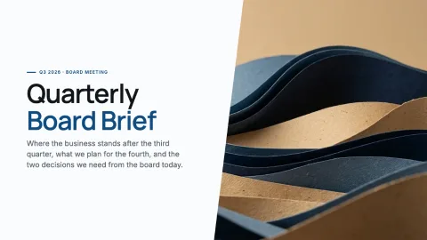 Quarterly Board Brief — 1