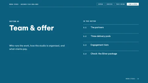 Business Plan - Professional Business — 14
