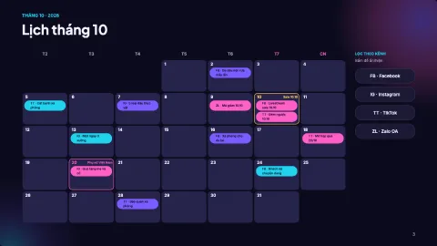 Content calendar — 3