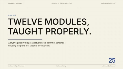 EduMaster — Academic Prospectus — 25