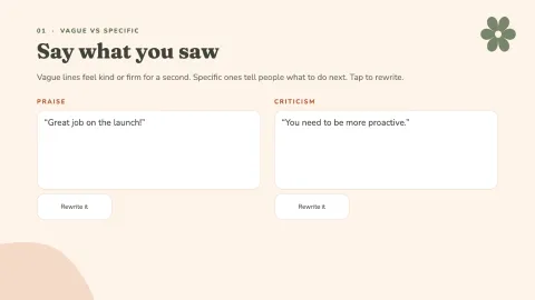 Feedback That Lands — 11