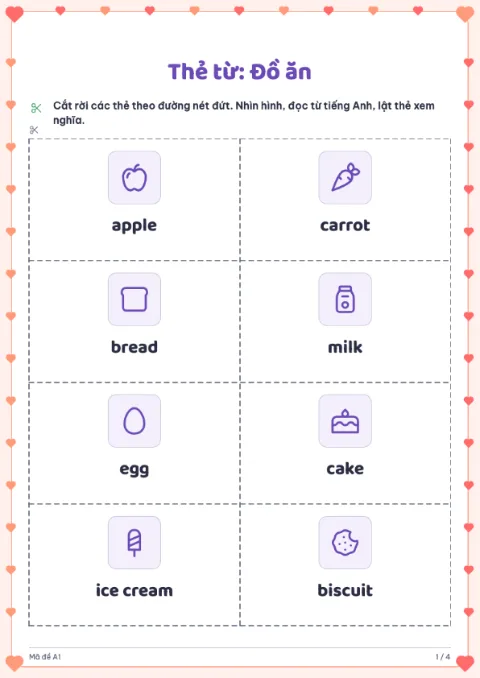 Flashcards Worksheet — 1