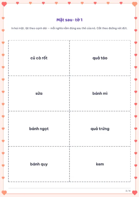 Flashcards Worksheet — 2