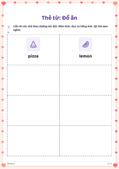 Flashcards Worksheet — 3
