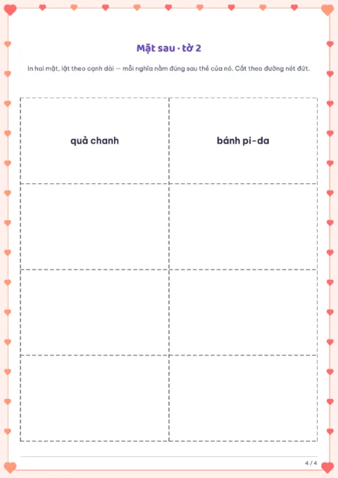 Flashcards Worksheet — 4