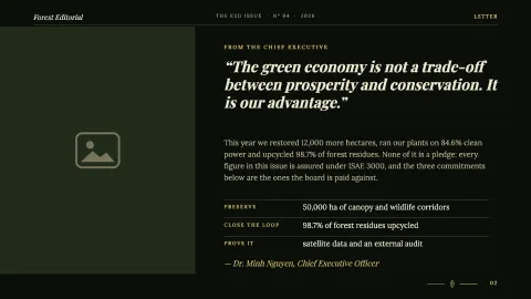 Forest Editorial: Sustainability & ESG Report 2026 — 2