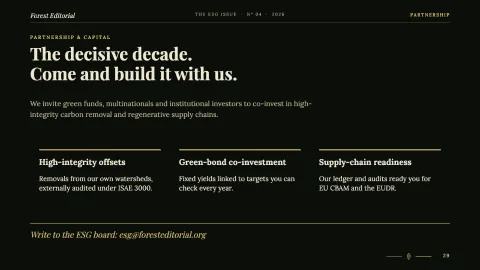 Forest Editorial: Sustainability & ESG Report 2026 — 29