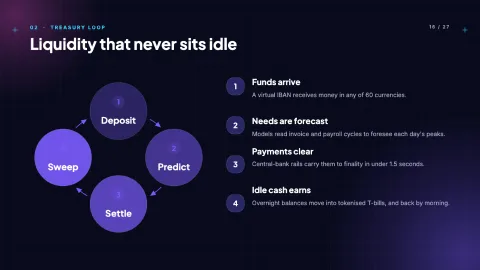 Glass Meridian: Next-Gen Fintech & SaaS Pitch Deck — Cards — 16