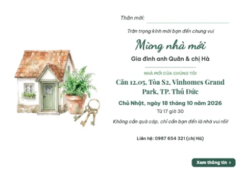 Housewarming Invitation — 1