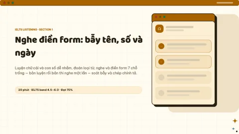 Form completion: names, numbers and traps — 1