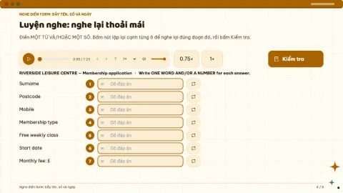 Form completion: names, numbers and traps — 4