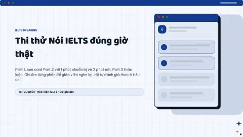 IELTS Speaking mock test — 1
