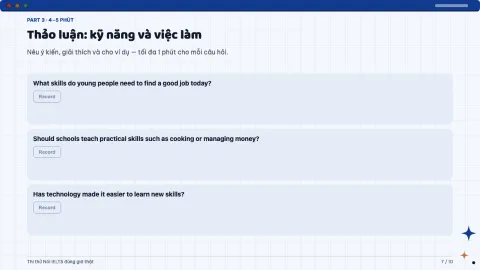 IELTS Speaking mock test — 7
