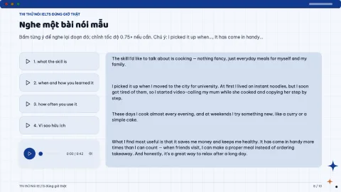 IELTS Speaking mock test — 8