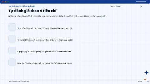 IELTS Speaking mock test — 9