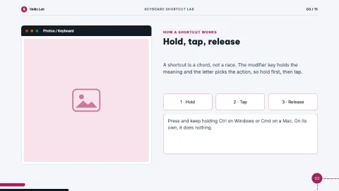Keyboard Shortcut Lab — 3