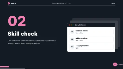 Keyboard Shortcut Lab — 10