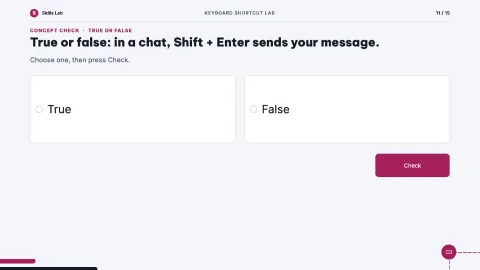 Keyboard Shortcut Lab — 11