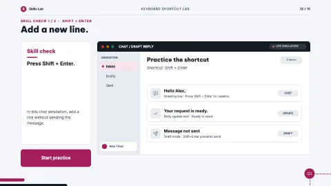 Keyboard Shortcut Lab — 12