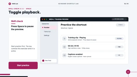 Keyboard Shortcut Lab — 13
