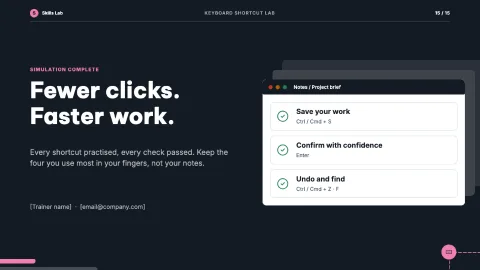 Keyboard Shortcut Lab — 15
