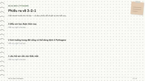 The Pythagorean Theorem — 12