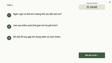 Oral exam: Presentation skills — 7