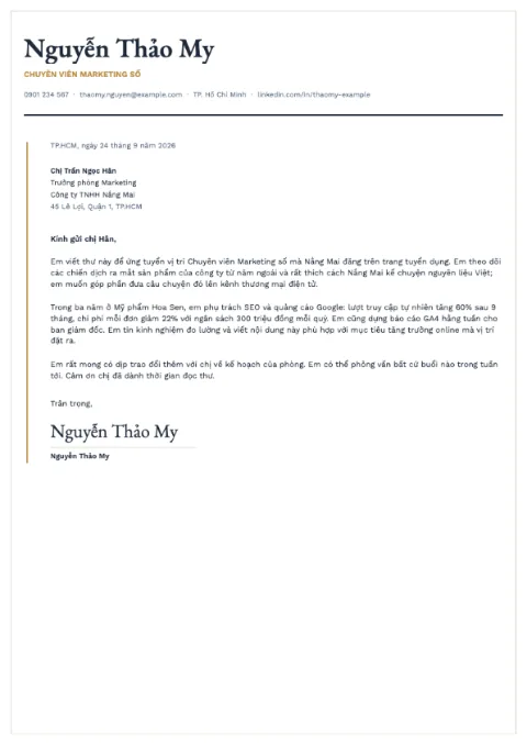 Resume and Cover Letter — 2