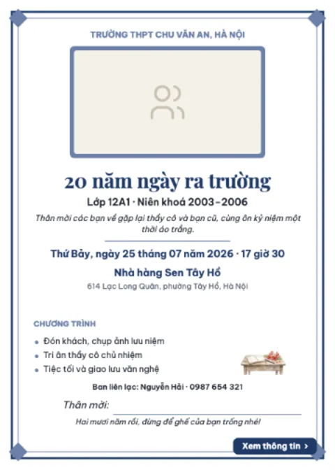 Class Reunion Invitation — 1
