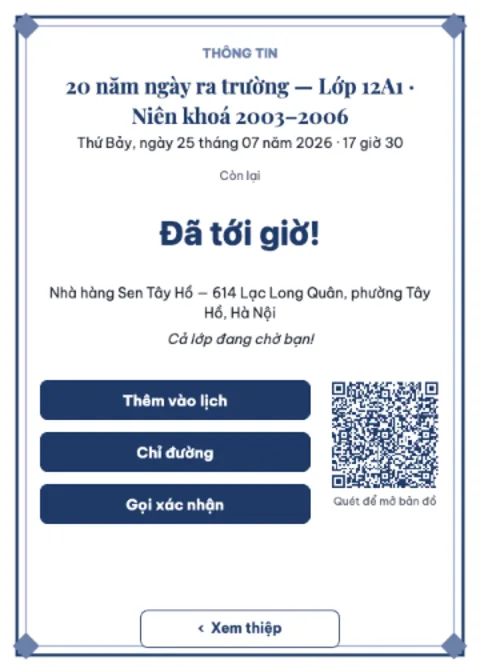 Class Reunion Invitation — 2