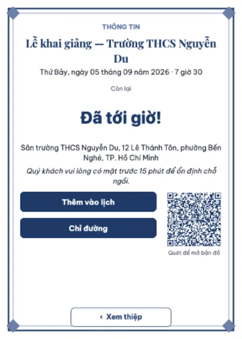 School Ceremony Invitation — 2