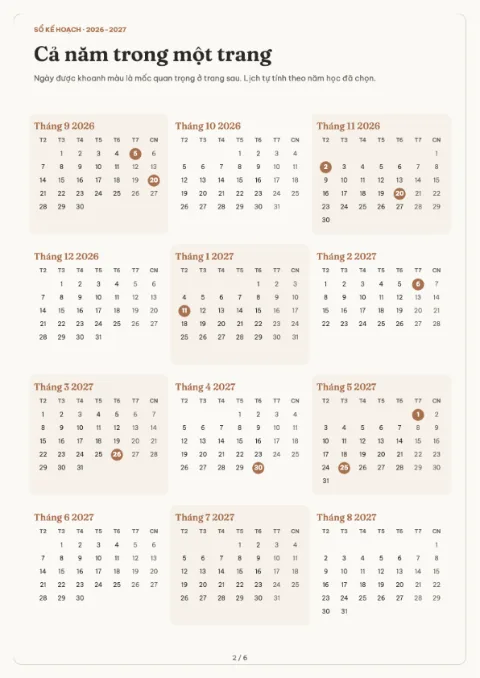 School Year Planner — 2