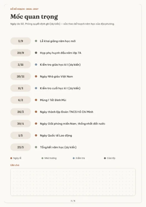 School Year Planner — 3