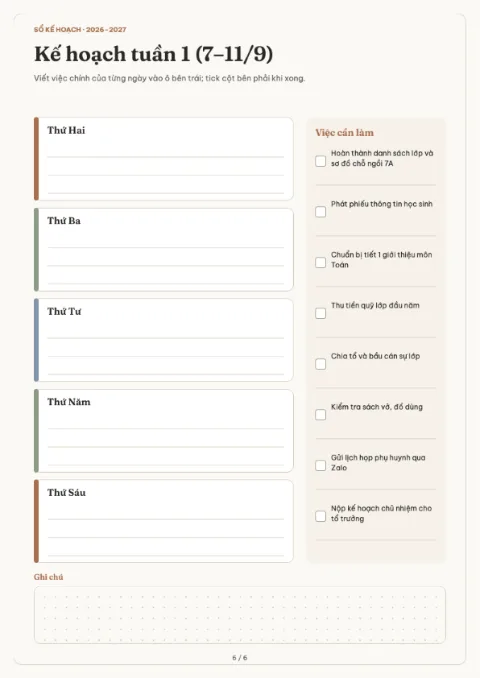 School Year Planner — 6