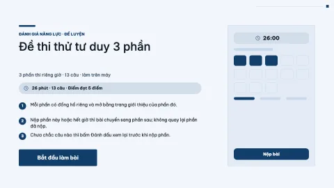 Three-part reasoning test — 1