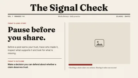 Signal Check — Media Literacy — 1