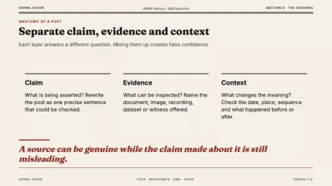 Signal Check — Media Literacy — 12