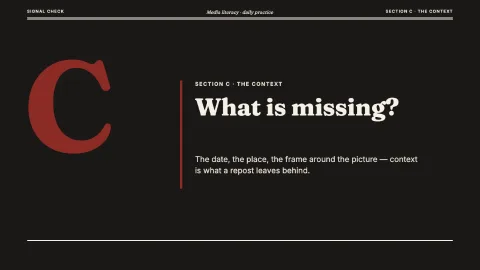 Signal Check — Media Literacy — 14
