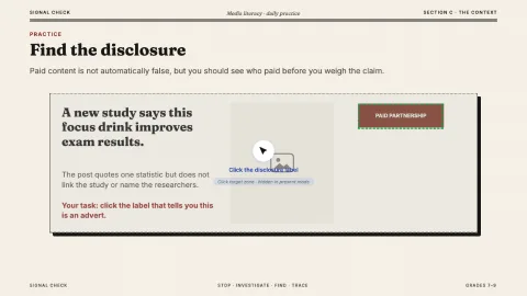 Signal Check — Media Literacy — 16