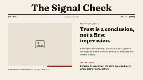 Signal Check — Media Literacy — 20