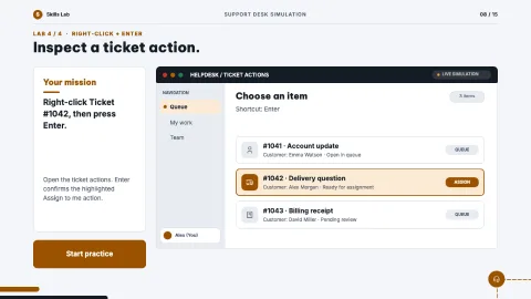 Support Desk Simulation — 8