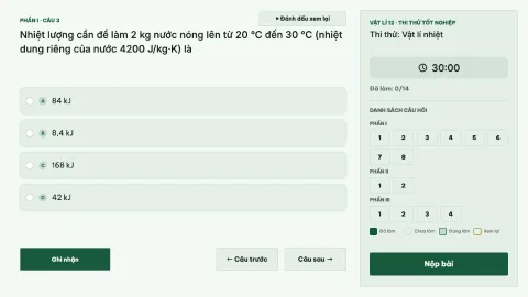 Mock exam: Thermal physics — 4