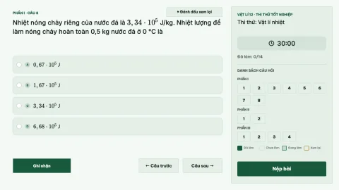Mock exam: Thermal physics — 9