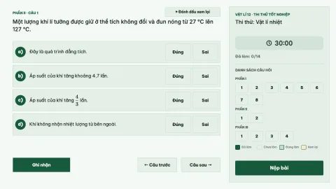 Mock exam: Thermal physics — 10