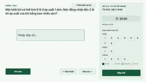 Mock exam: Thermal physics — 12