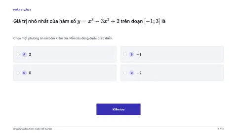 Applications of the derivative: three-part check — 5