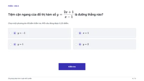 Applications of the derivative: three-part check — 6