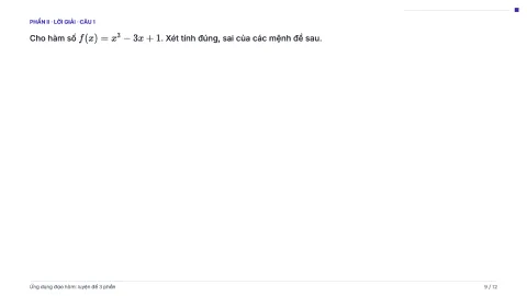 Applications of the derivative: three-part check — 9