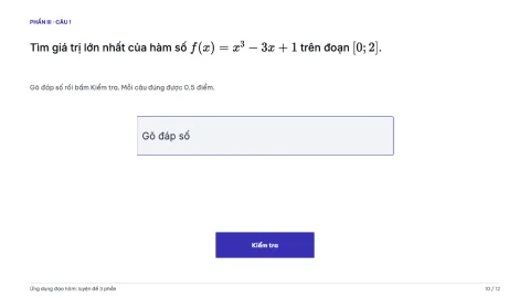Applications of the derivative: three-part check — 10