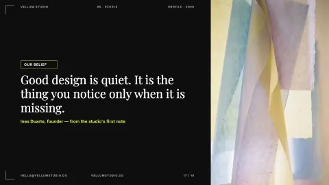 Vellum Editorial Profile — 17